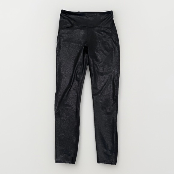 Joy Lab Leggings Womens Small Metallic Shimmer Mid Rise Stretch Full Length - Picture 1 of 5